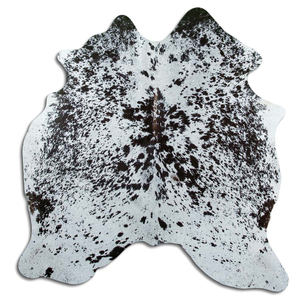 Salt and Pepper Exotic cowhide rug L