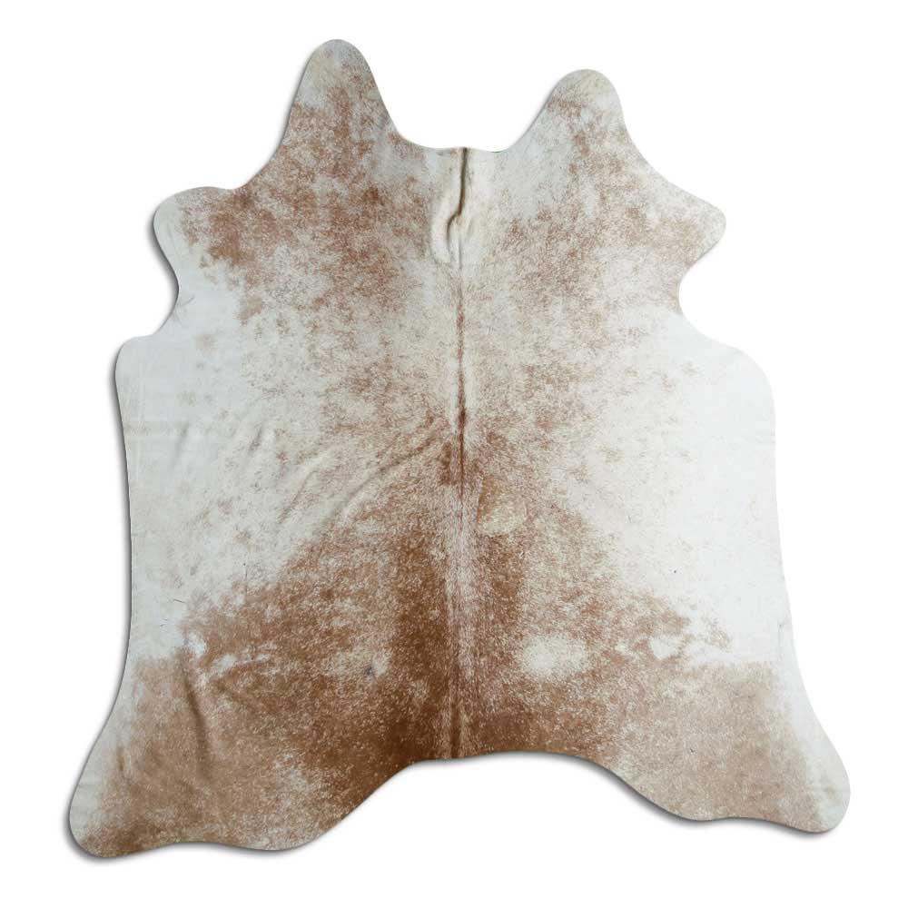 Brown cowhide rug L