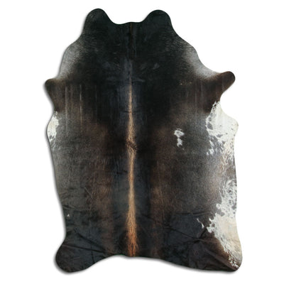 Grey cowhide rug L