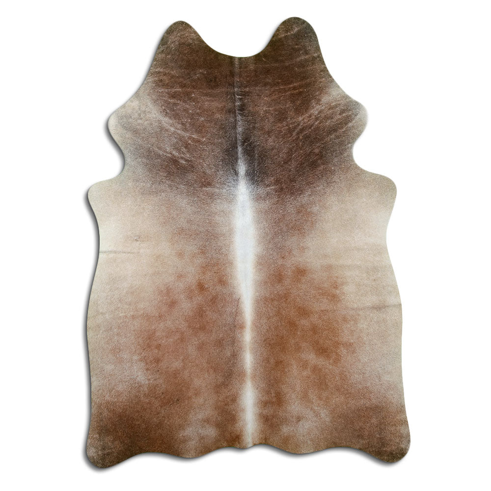 Tappeto in pelle di mucca marrone L