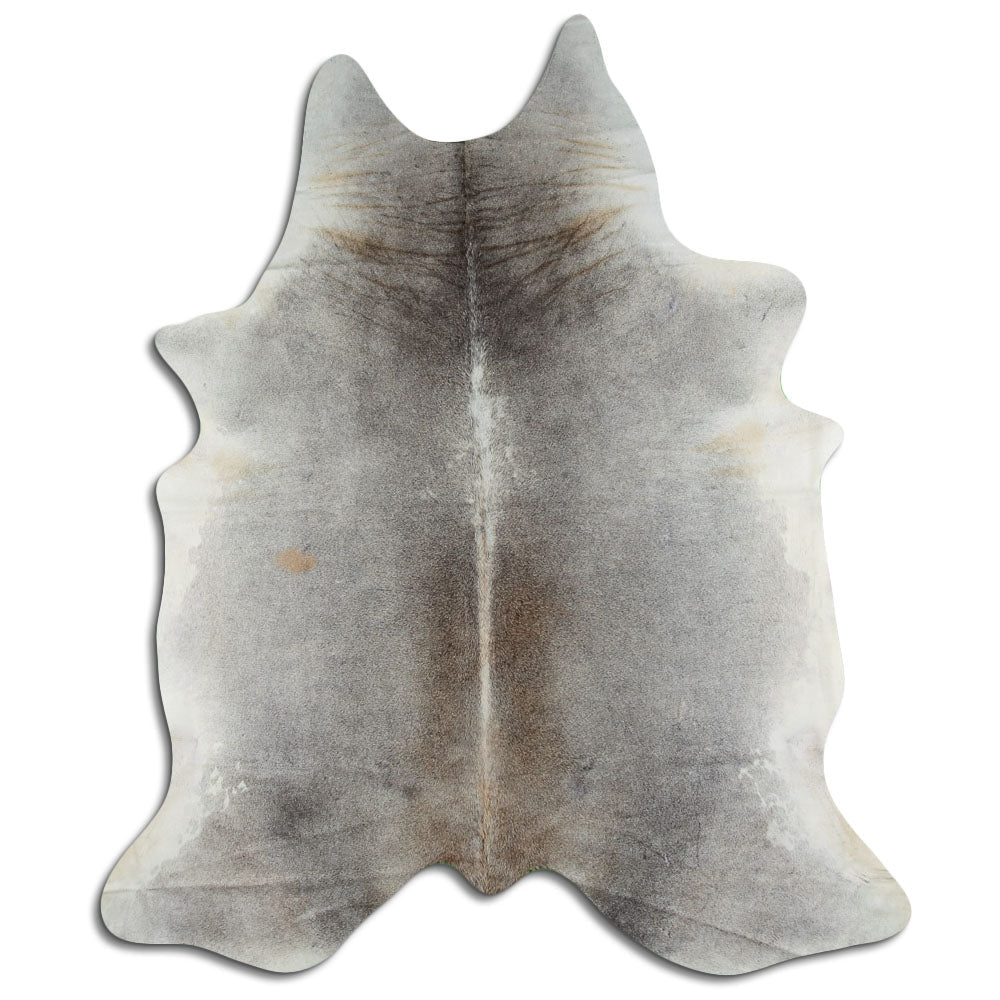 Tappeto in pelle di mucca grigia XXL