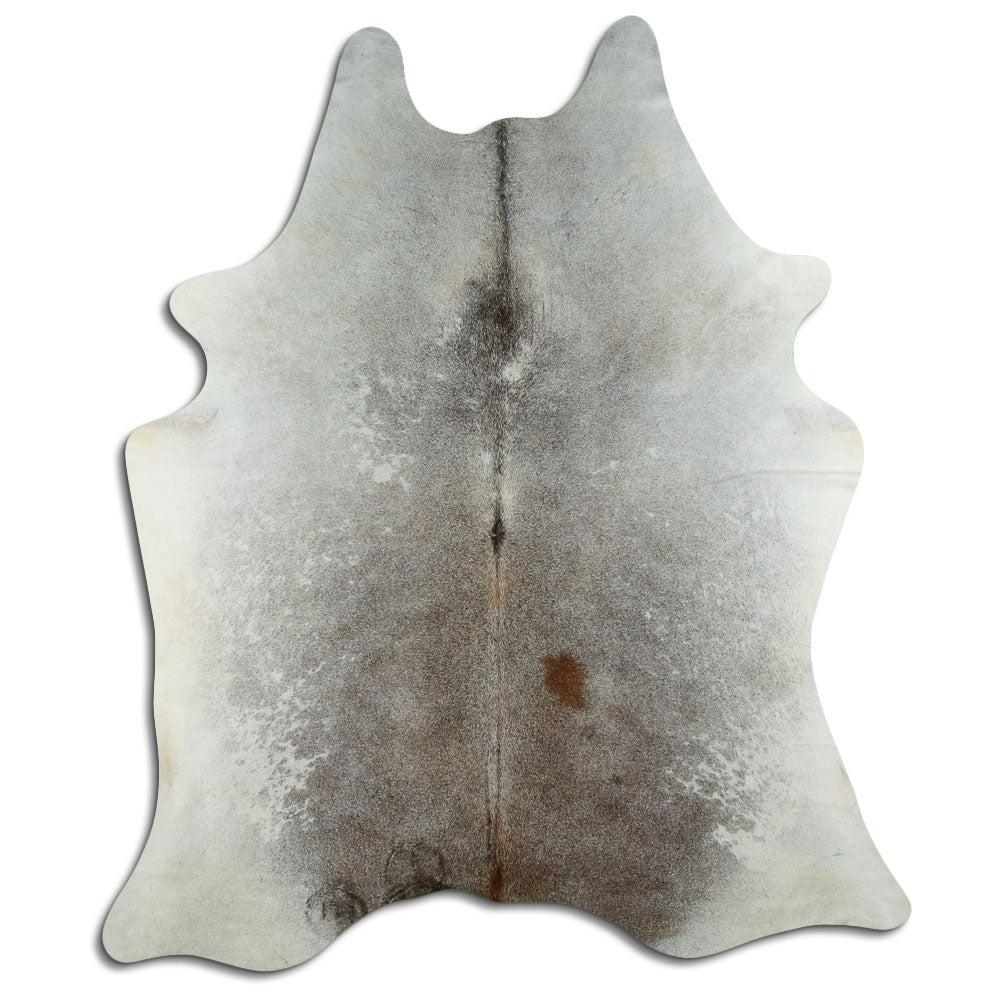 Tappeto in pelle di mucca grigia XL