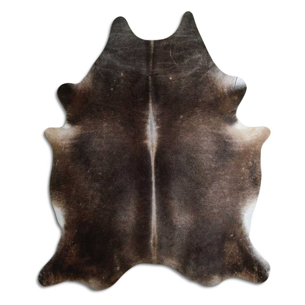 Tappeto in pelle di mucca grigia XL