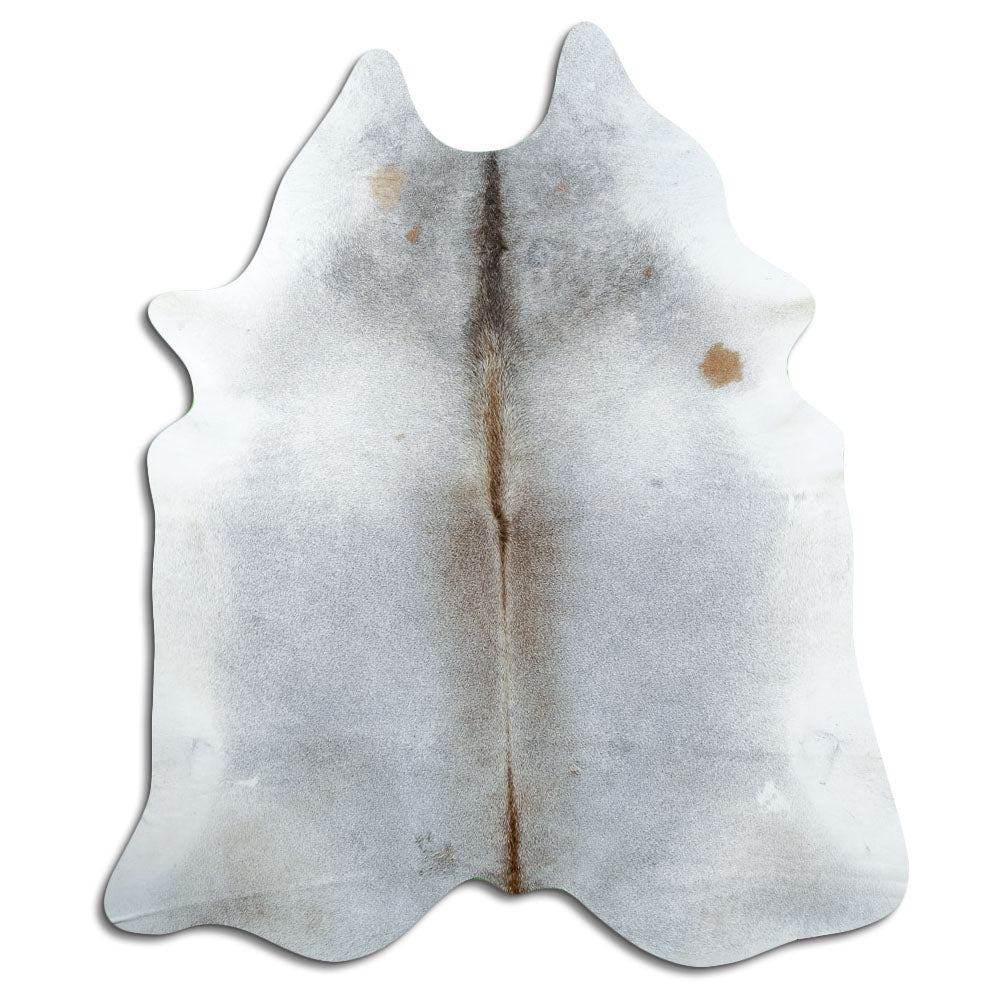 Tappeto in pelle di mucca grigia XL
