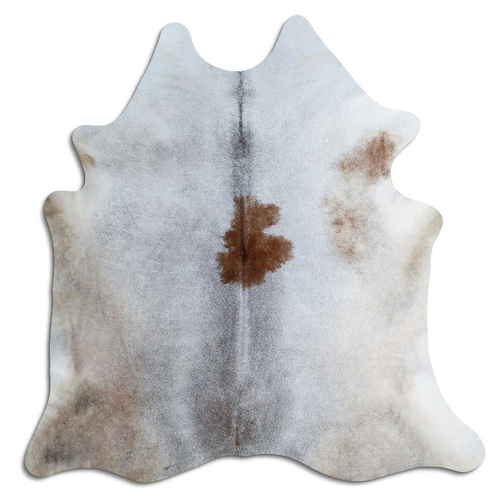 Grey cowhide rug L