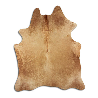 Brown cowhide rug L