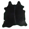 Black cowhide rug L