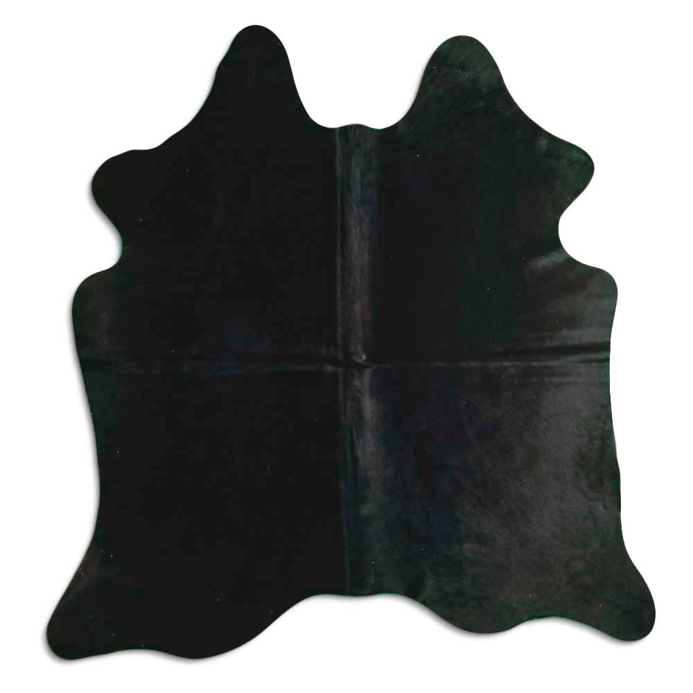 Black cowhide rug M
