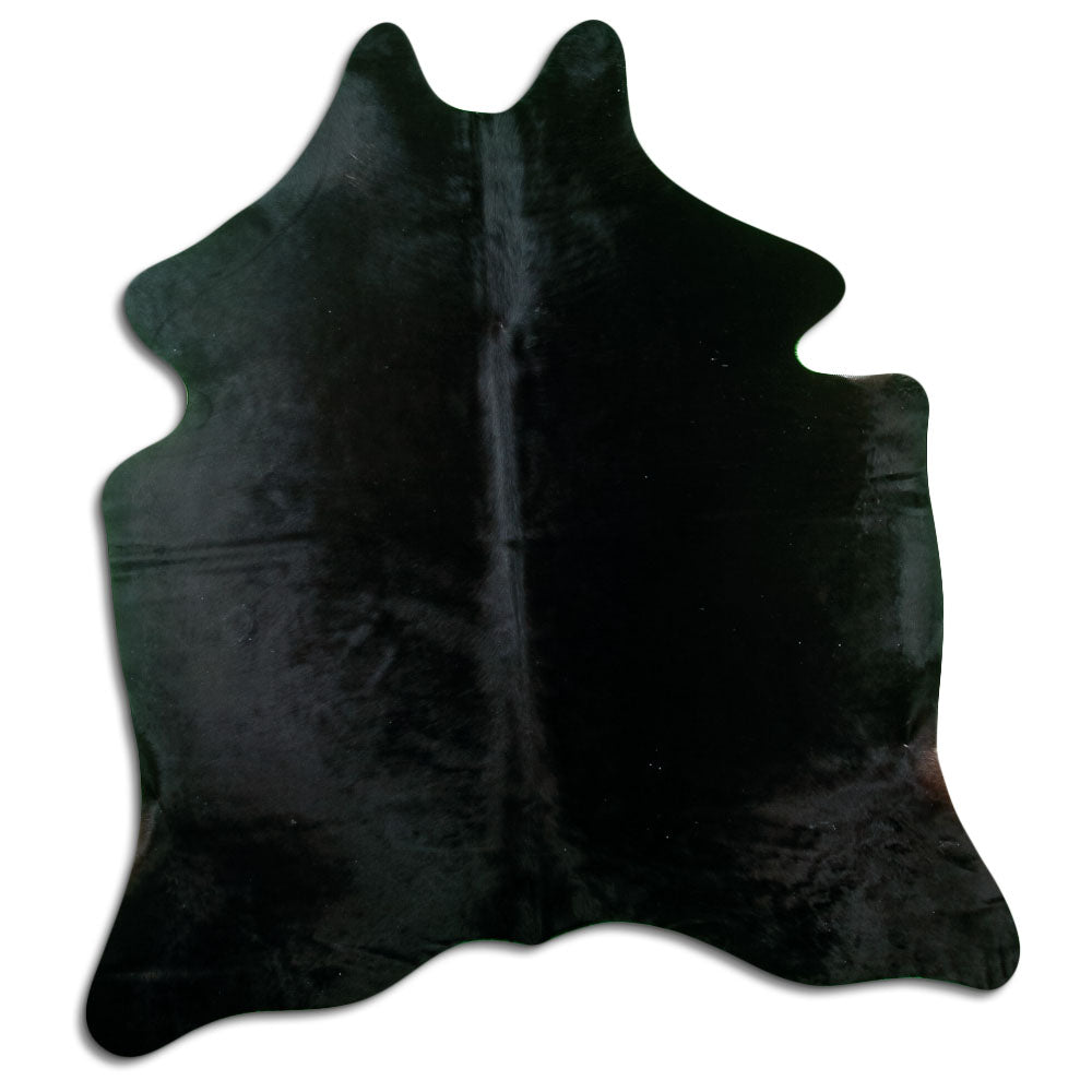 Black cowhide rug M