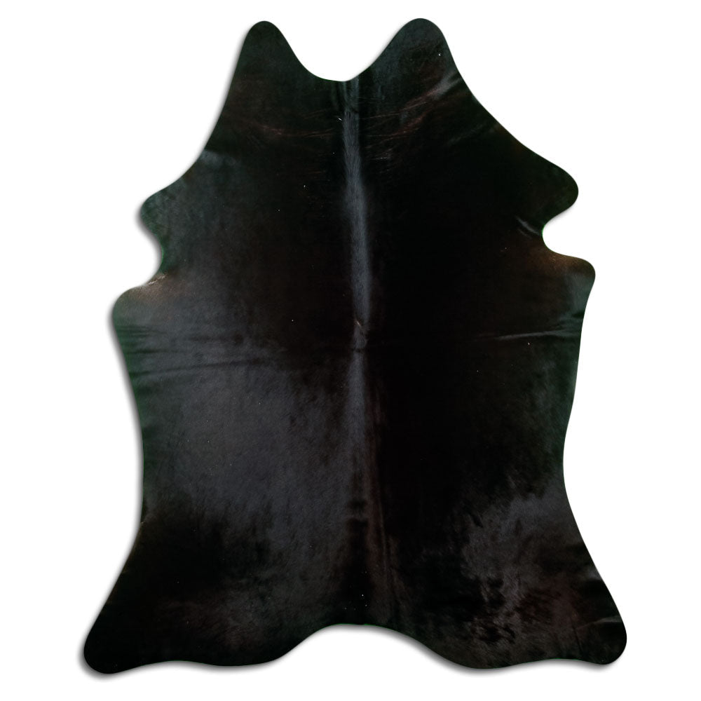 Tappeto in pelle di mucca nera L