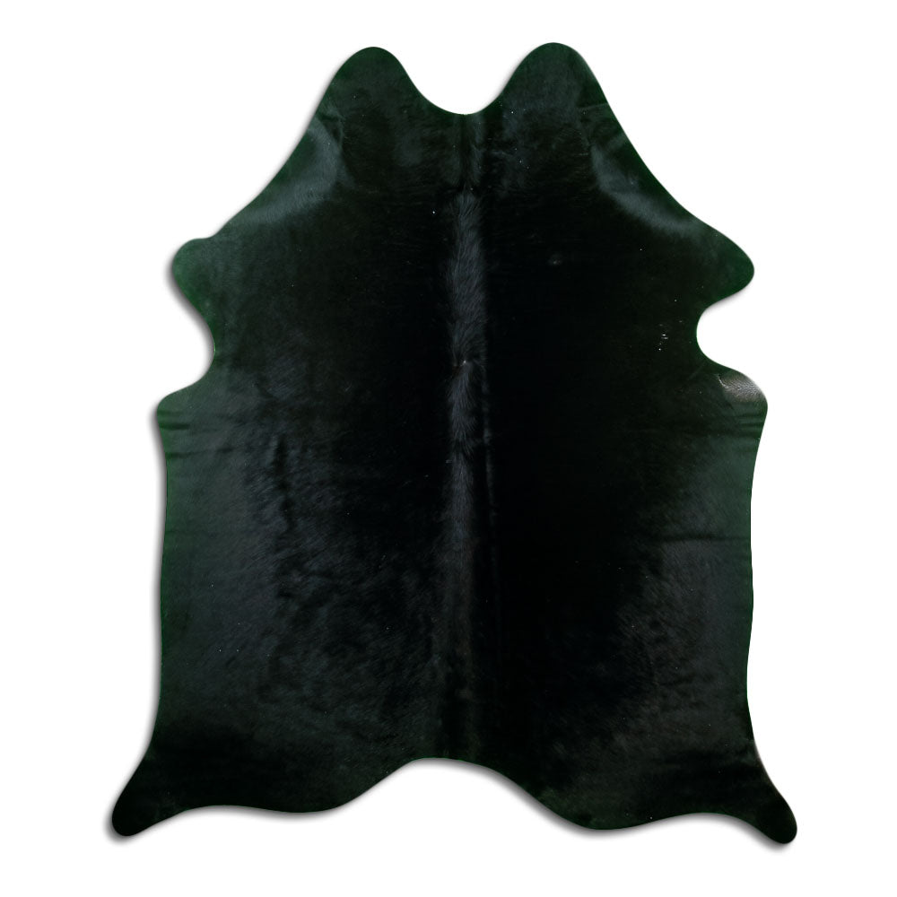 Tappeto in pelle di mucca nera M