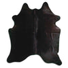 Tappeto in pelle di mucca nera L