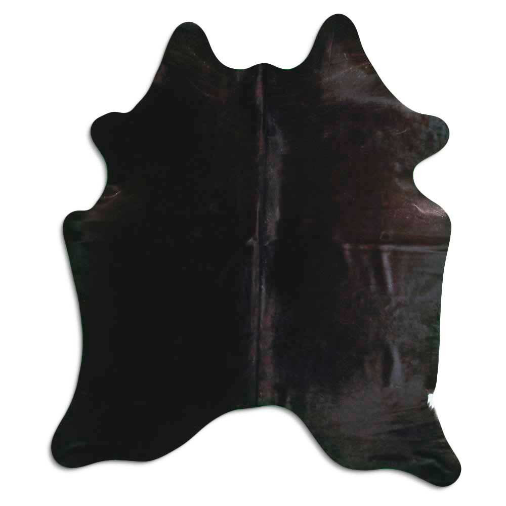 Tappeto in pelle di mucca nera L