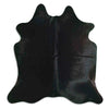 Black cowhide rug L