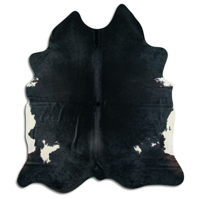 Black cowhide rug XXXL