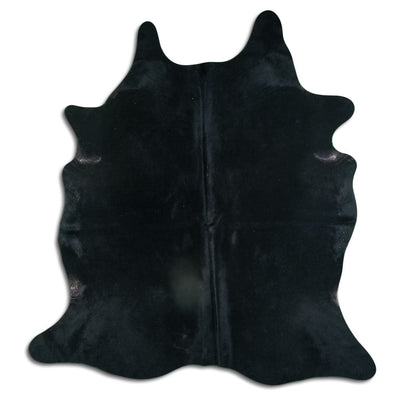 Black cowhide rug XL