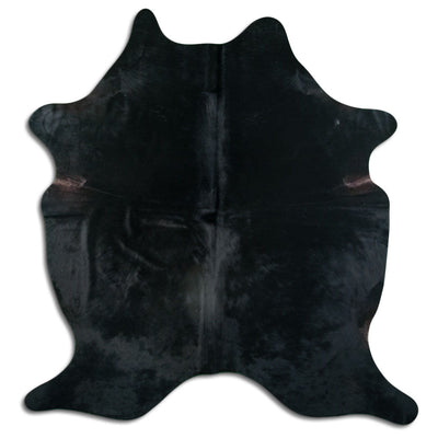 Black cowhide rug XL