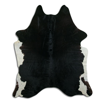 Black cowhide rug XXL