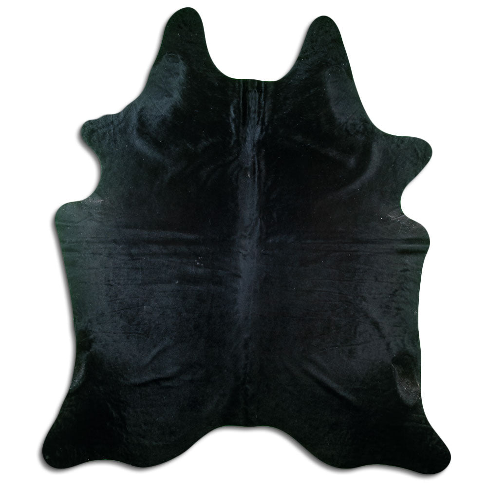 Black cowhide rug XL