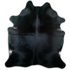 Tappeto in pelle di mucca nera XL
