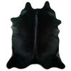 Tappeto in pelle di mucca nera XL