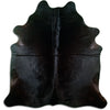Black cowhide rug XL