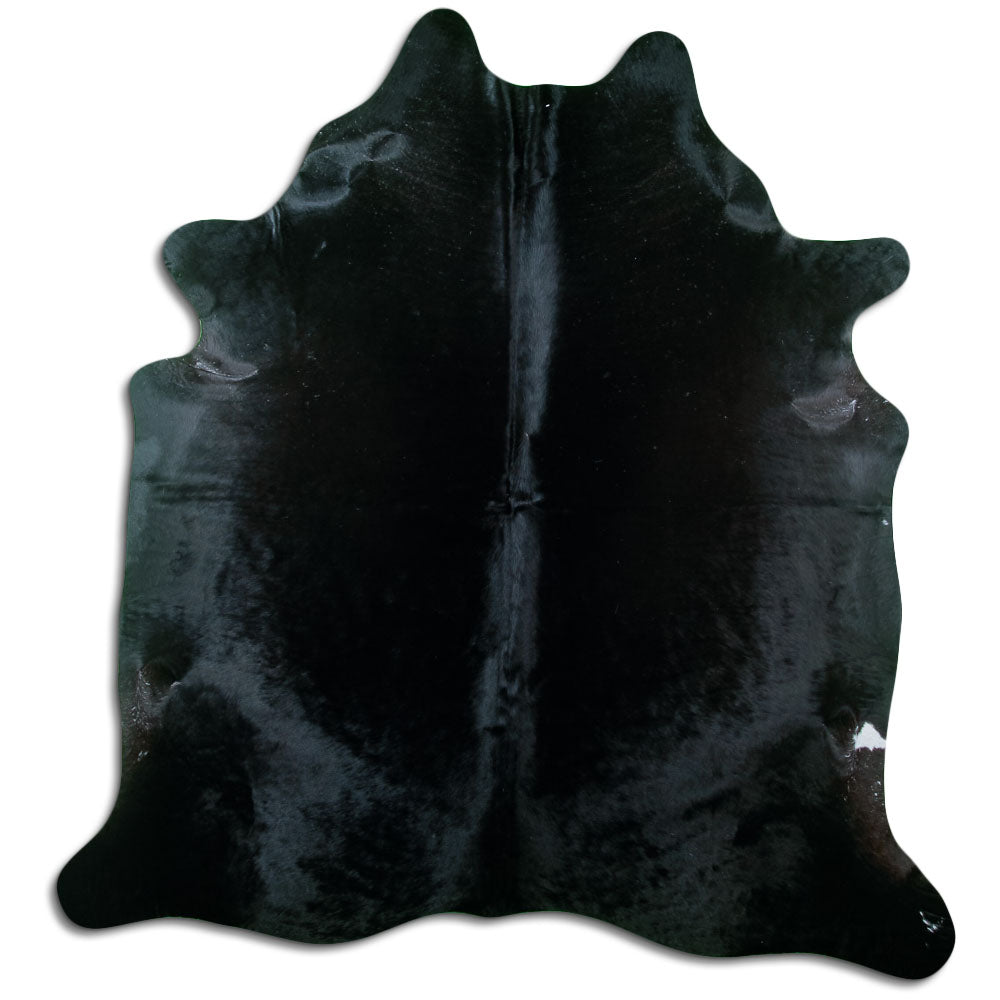 Black cowhide rug XL
