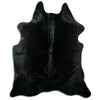 Tappeto in pelle di mucca nera XL