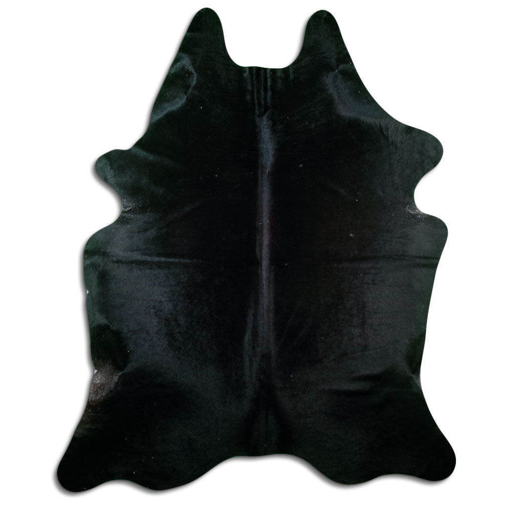 Black cowhide rug XL