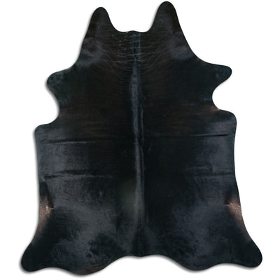 Black cowhide rug XL