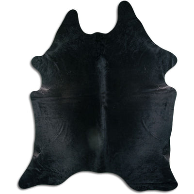 Black cowhide rug XXXL