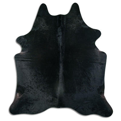 Black cowhide rug XL