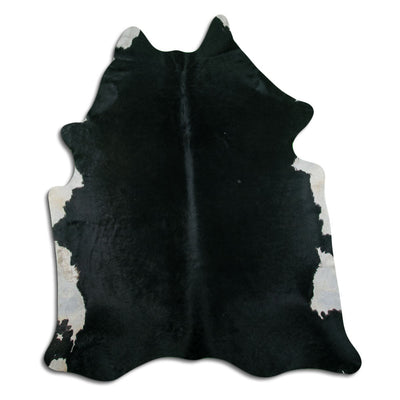 Black cowhide rug XL