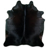 Tappeto in pelle di mucca nera XL