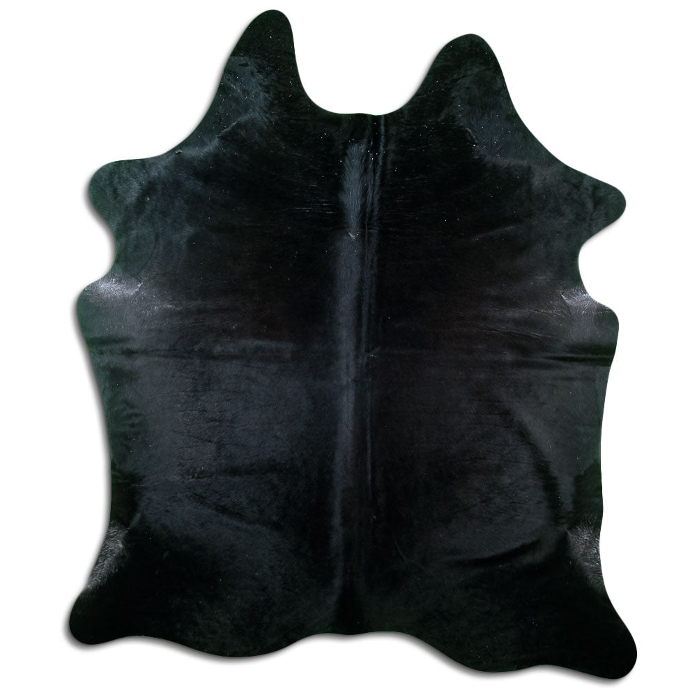 Black cowhide rug XL