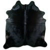 Tappeto in pelle di mucca nera XL