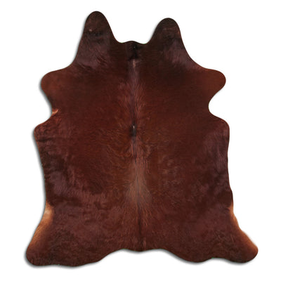 Brown cowhide rug L