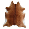 Brown cowhide rug M