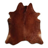 Tappeto in pelle di mucca marrone L