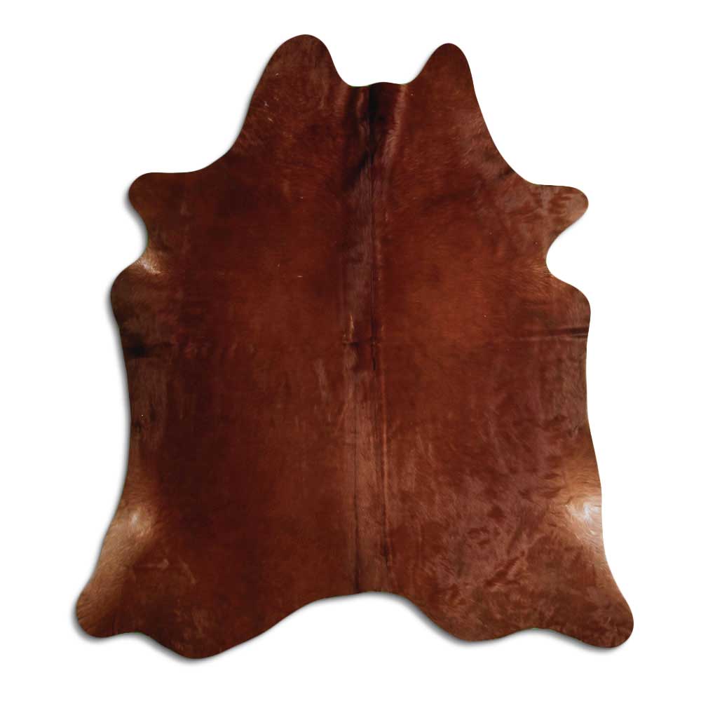 Tappeto in pelle di mucca marrone L