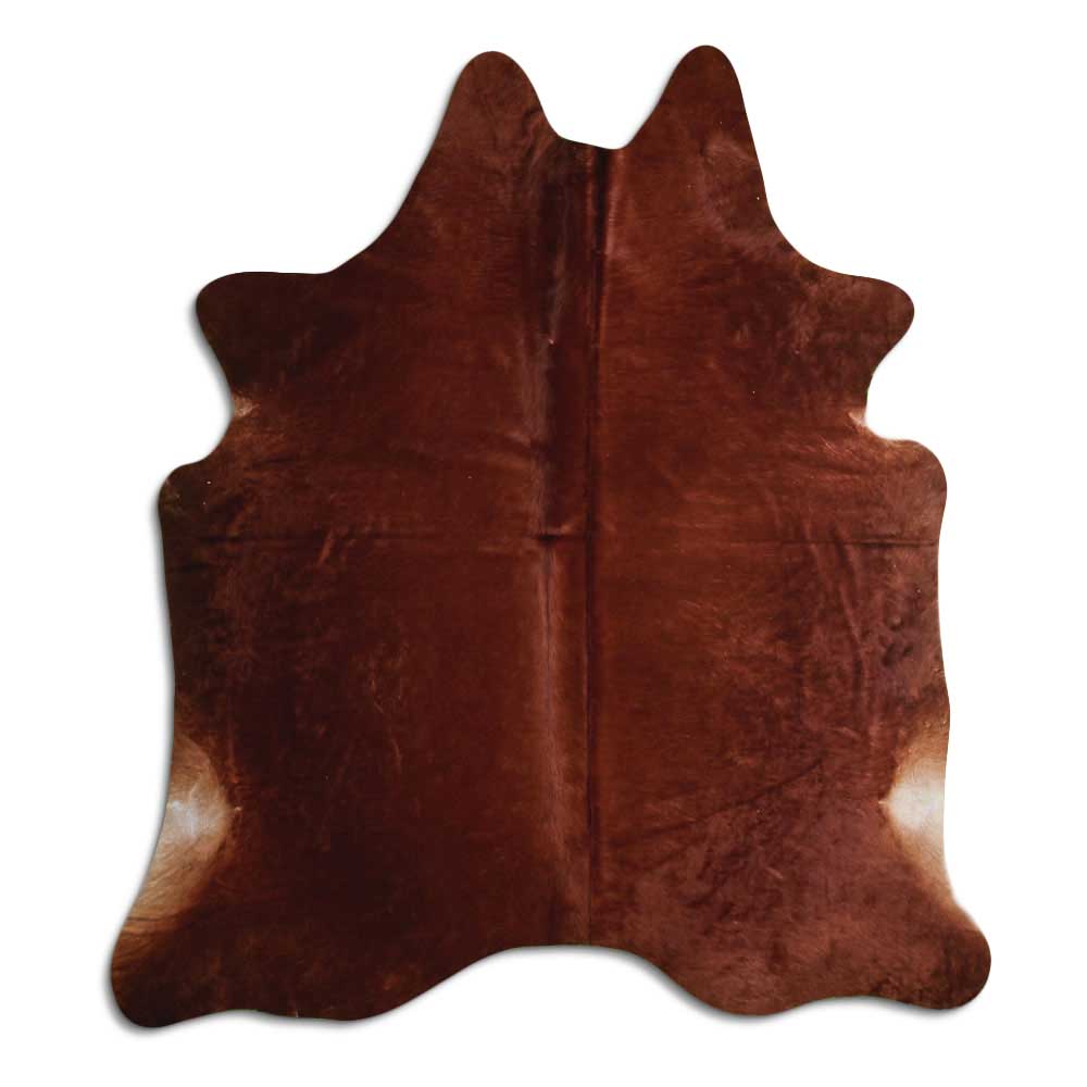 Brown cowhide rug XL