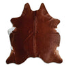 Brown cowhide rug L