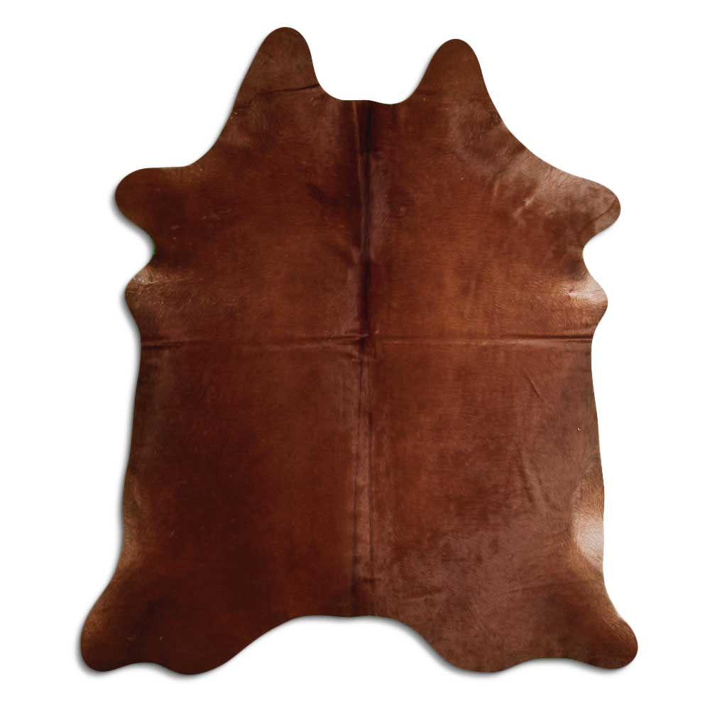 Brown cowhide rug XL