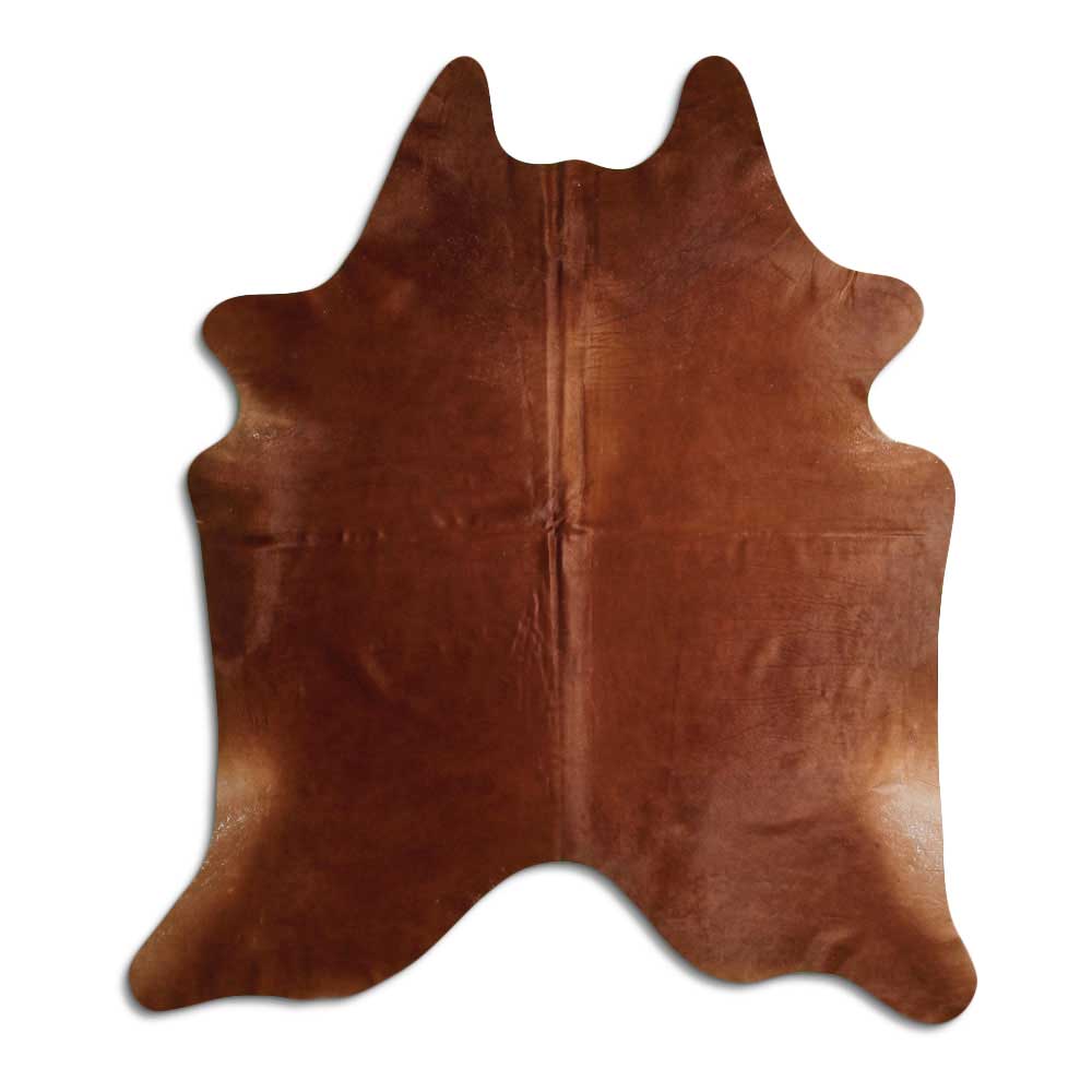 Brown cowhide rug XL