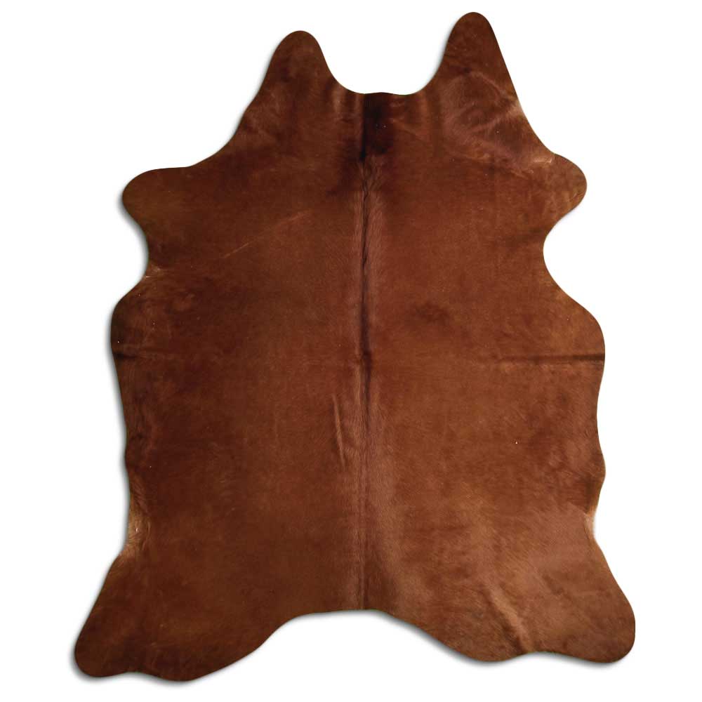 Brown cowhide rug L