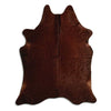 Brown cowhide rug L
