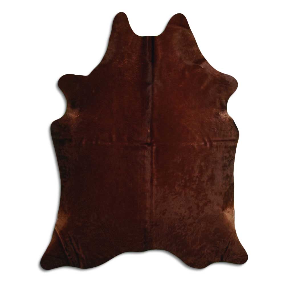 Brown cowhide rug L