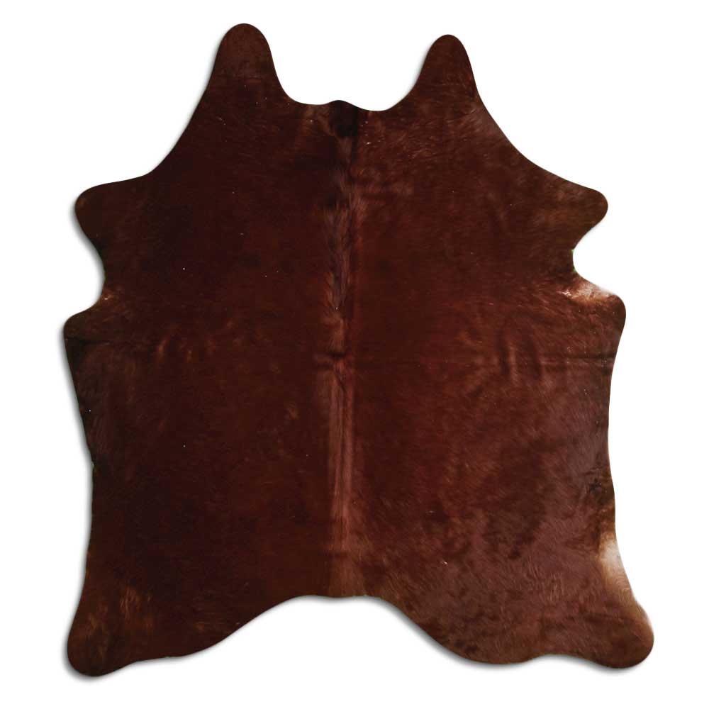 Tappeto in pelle di mucca marrone L