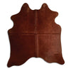 Brown cowhide rug M