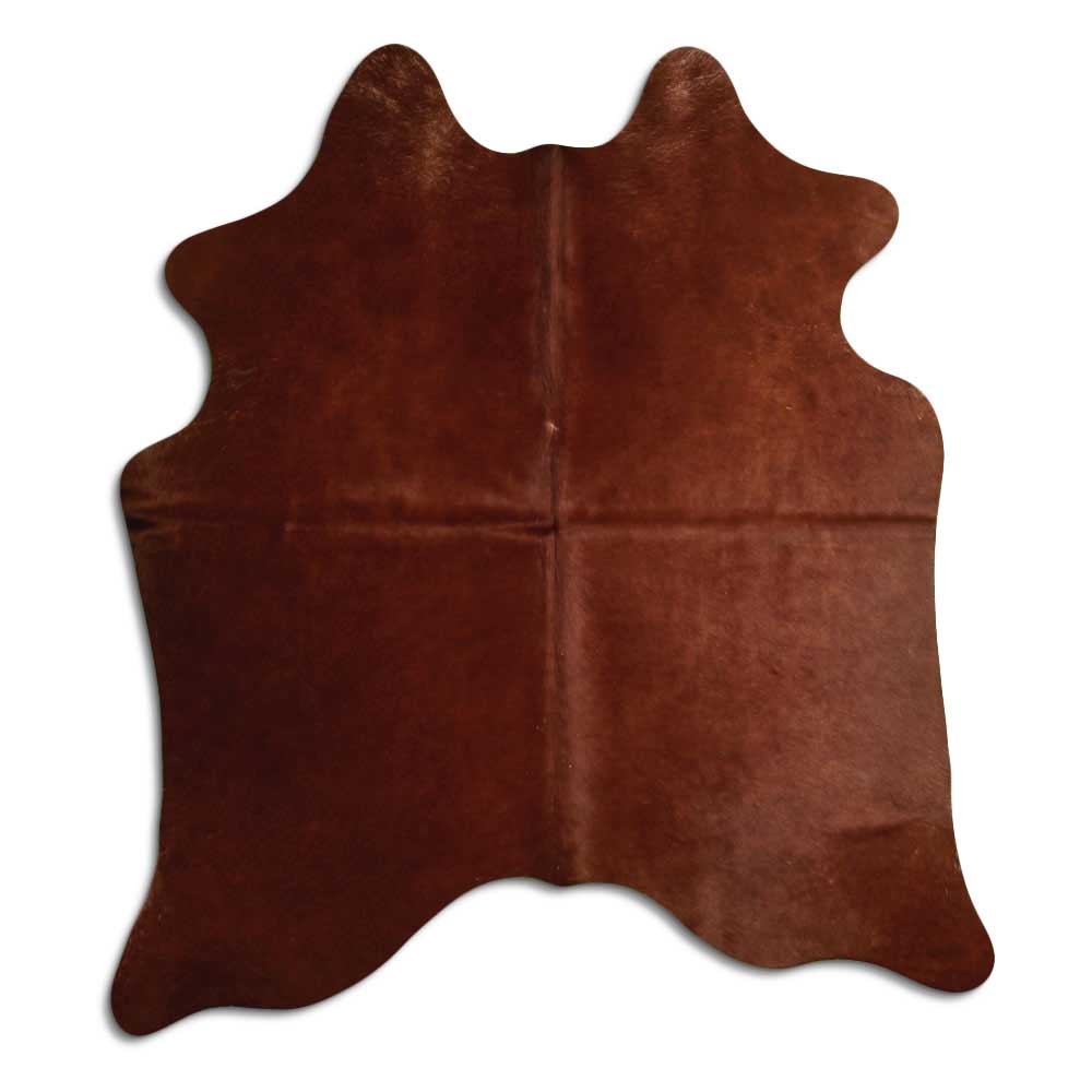 Brown cowhide rug M